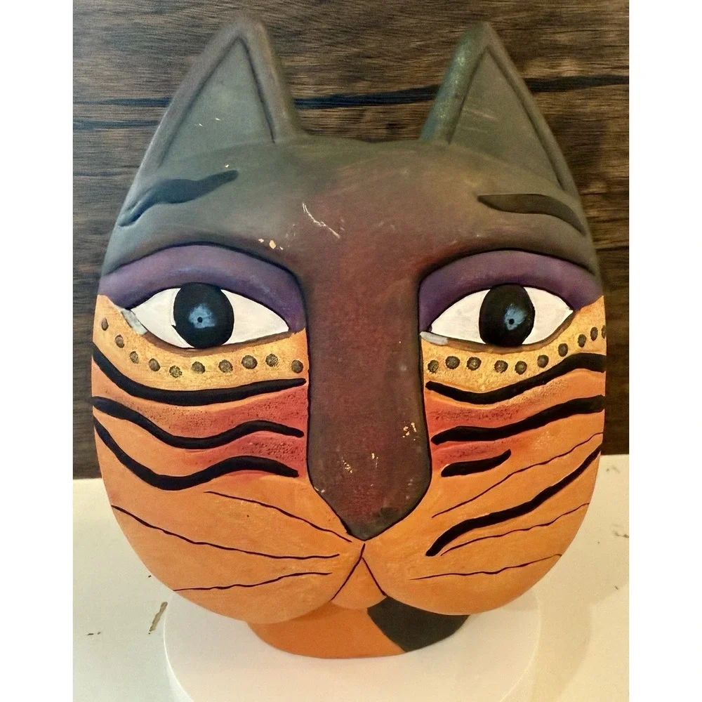 Penco Industries Vintage Tribal Cat Vase.